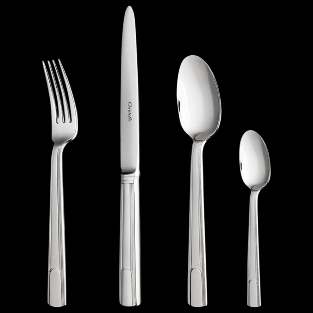 Services De Table Et Ménagères*Christofle Ensemble pour 6 personnes (24 pièces) en acier avec boîte de rangement