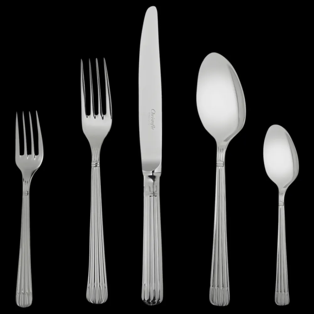 Services De Table Et Ménagères*Christofle Ensemble pour 12 personnes (110 pièces) en acier avec coffre