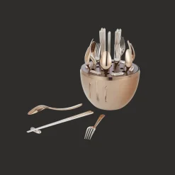 Services Asiatiques|Écrins De Couverts*Christofle Ensemble pour 6 personnes (24 pièces) Rose Gold en métal argenté avec écrin
