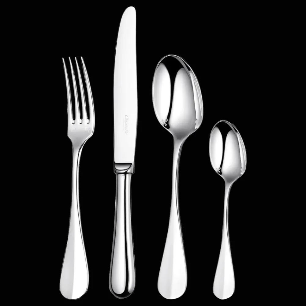 Services De Table Et Ménagères*Christofle Ensemble pour 6 personnes (24 pièces) en métal argenté avec boîte de rangement