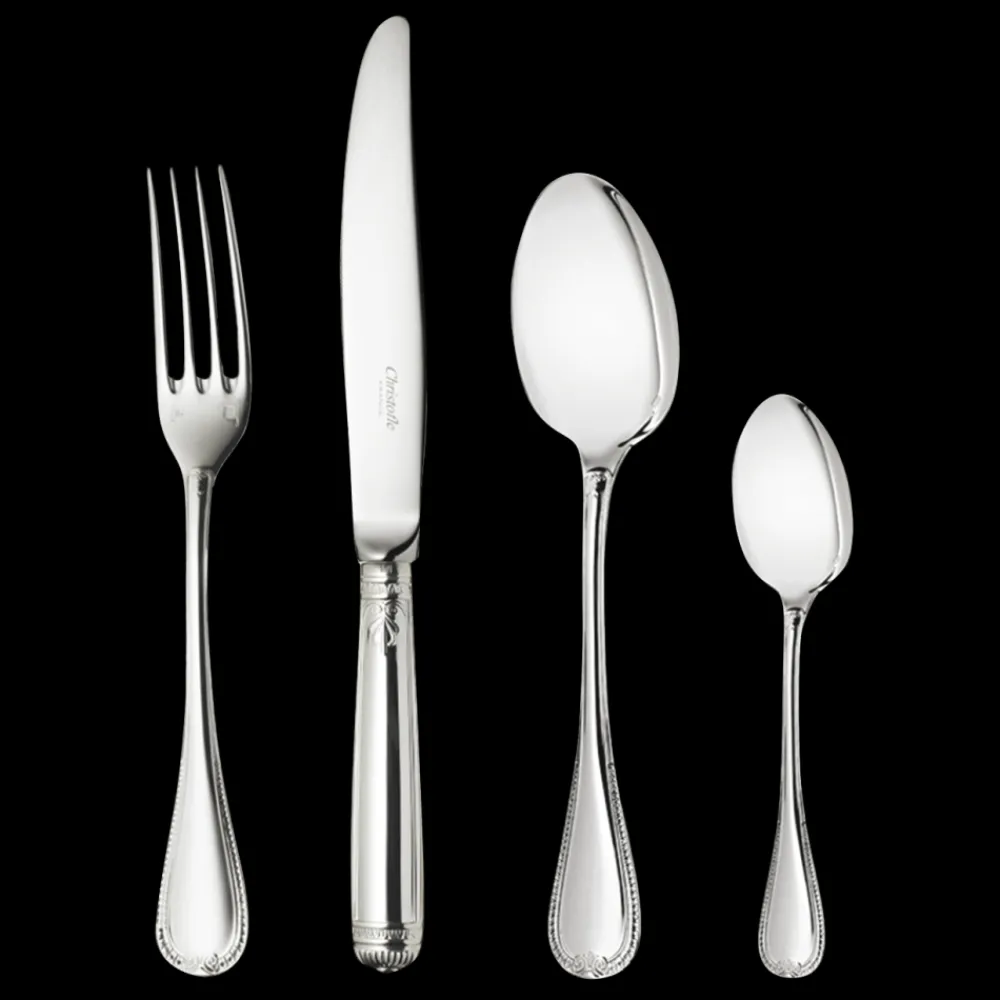 Services De Table Et Ménagères*Christofle Ensemble pour 12 personnes (48 pièces) en métal argenté avec boîte de rangement