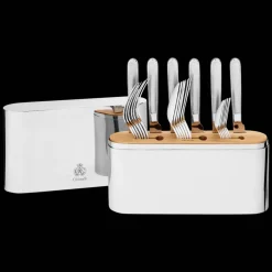 Écrins De Couverts|Services De Table Et Ménagères*Christofle Ensemble pour 6 personnes (24 pièces) en acier avec écrin
