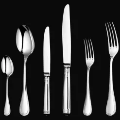 Services De Table Et Ménagères*Christofle Ensemble pour 6 personnes (36 pièces) en argent massif avec boîte de rangement