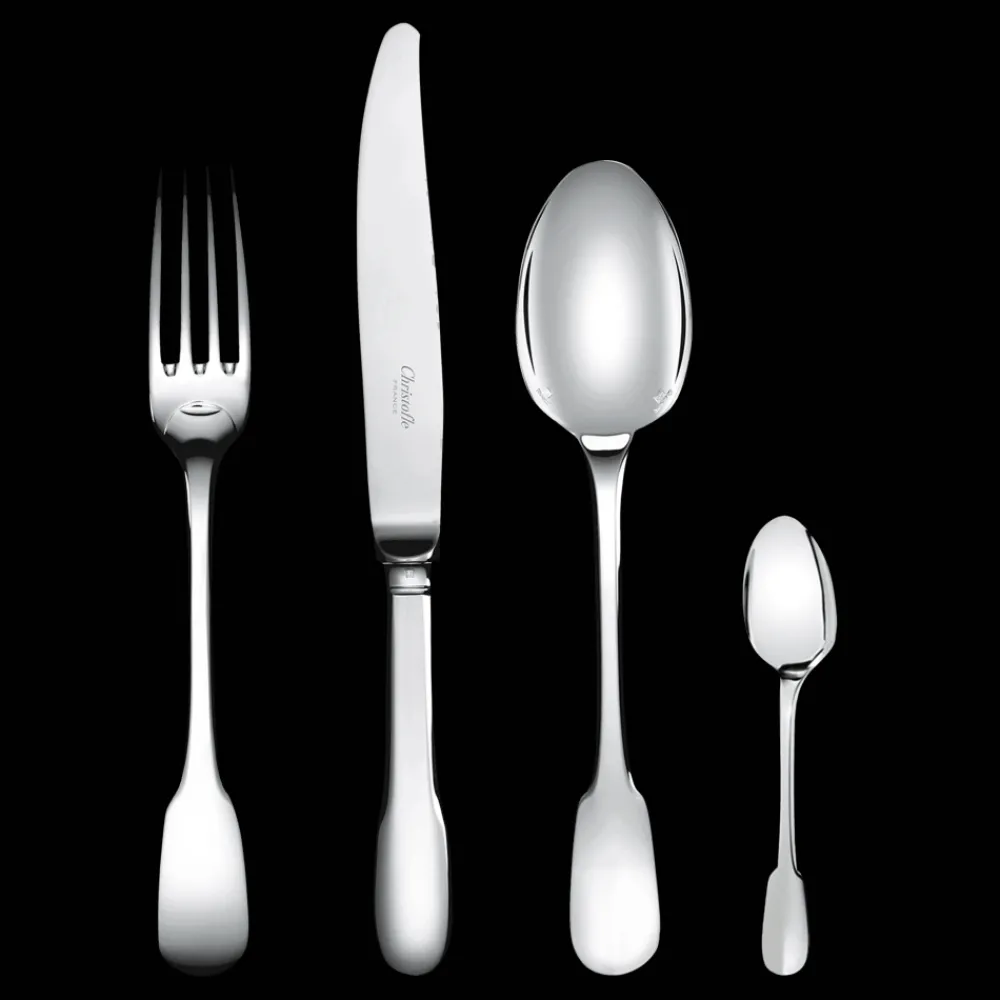 Services De Table Et Ménagères*Christofle Ensemble pour 6 personnes (24 pièces) en métal argenté avec boîte de rangement