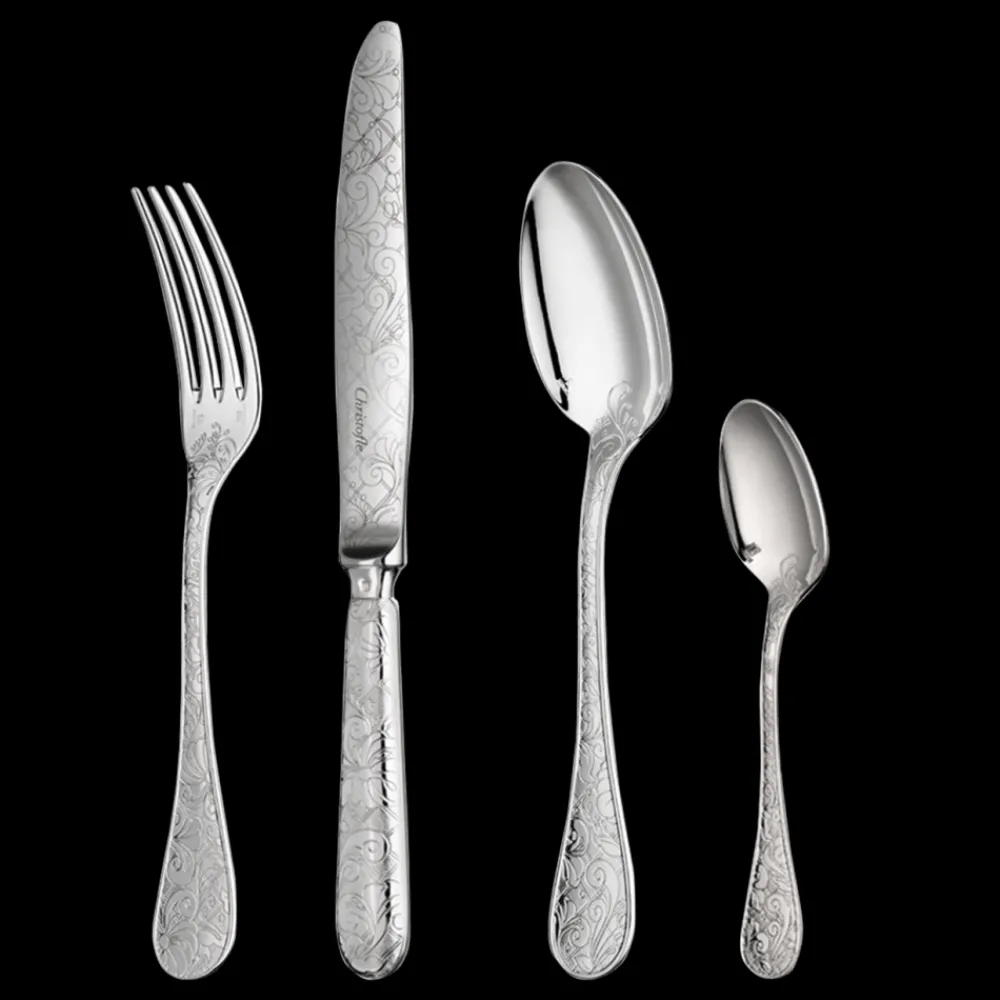 Services De Table Et Ménagères*Christofle Ensemble pour 6 personnes (24 pièces) en métal argenté avec boîte de rangement
