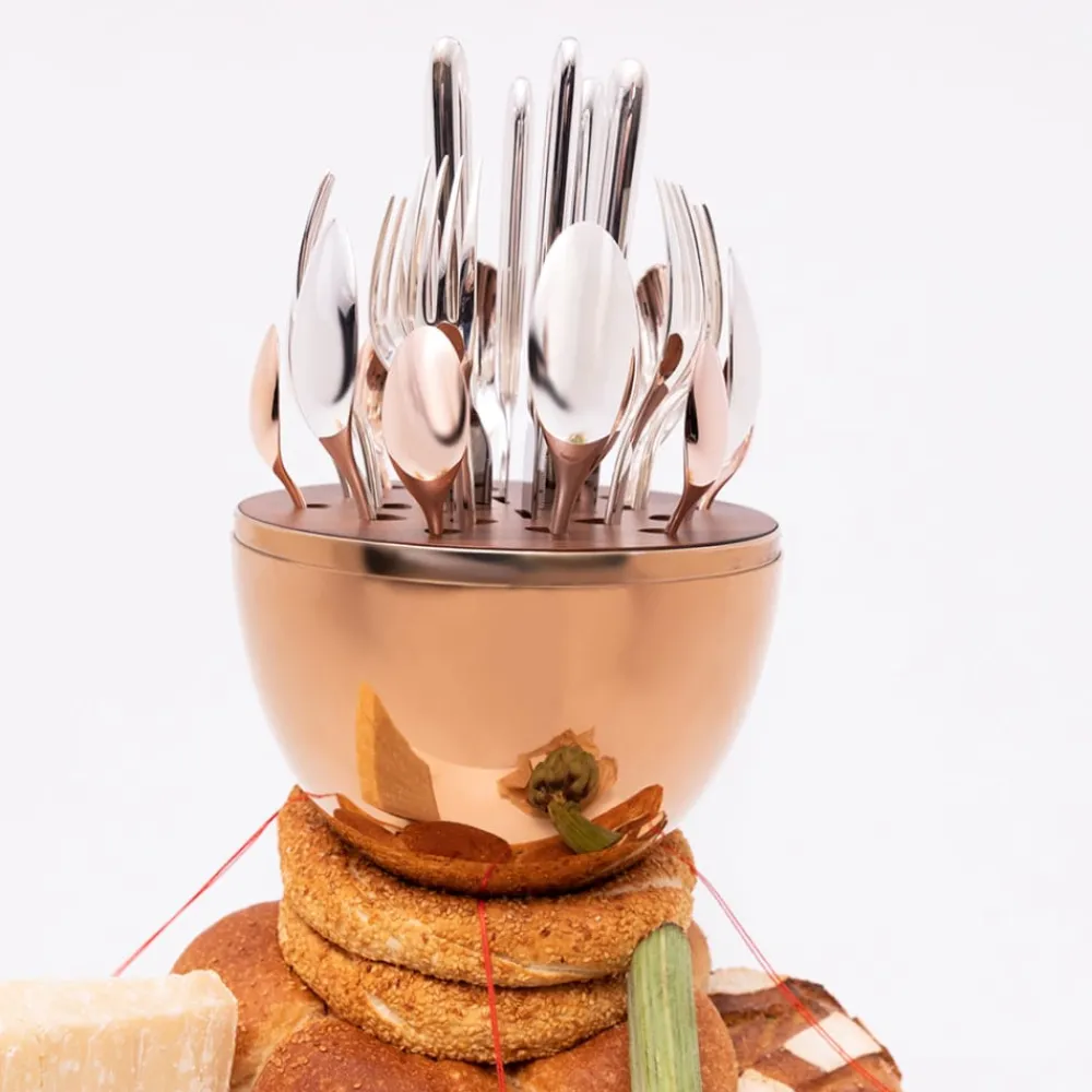 Écrins De Couverts*Christofle Ensemble pour 6 personnes (24 pièces) Rose Gold en métal argenté avec écrin