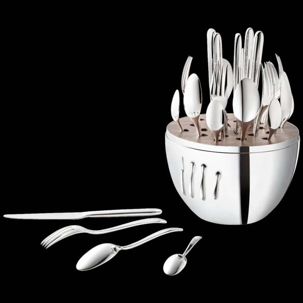 Écrins De Couverts*Christofle Ensemble pour 6 personnes (24 pièces) en métal argenté avec écrin