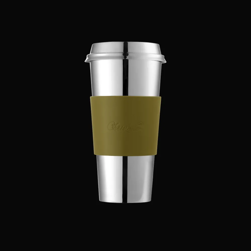Cadeaux Thé Et Café|Accessoires Thé Et Café*Christofle Gobelet isotherme en acier - manchette vert impérial