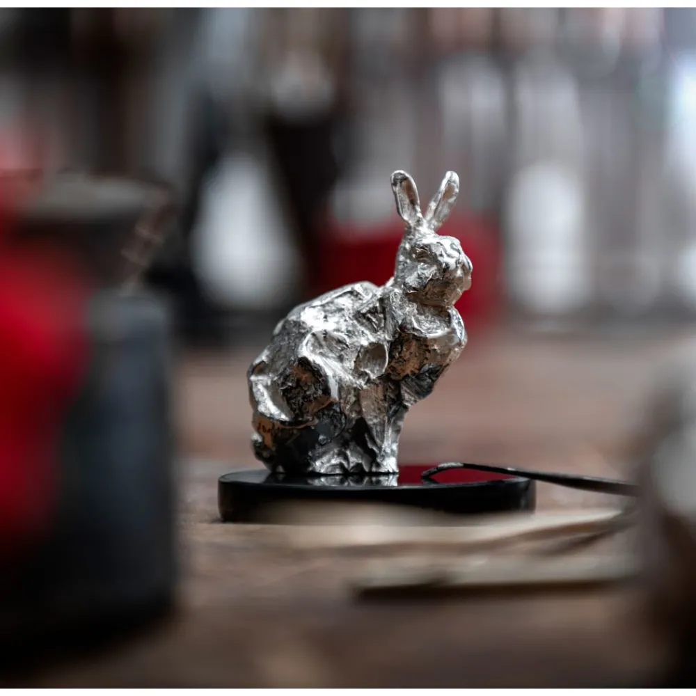 Haute Orfèvrerie*Christofle Lapin Assis en Argent massif - Haute Orfèvrerie