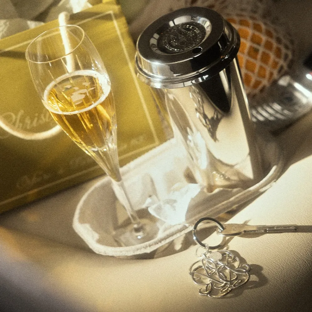 Verres En Cristal|Verres En Cristal*Christofle Lot de 2 flutes à champagne en cristal