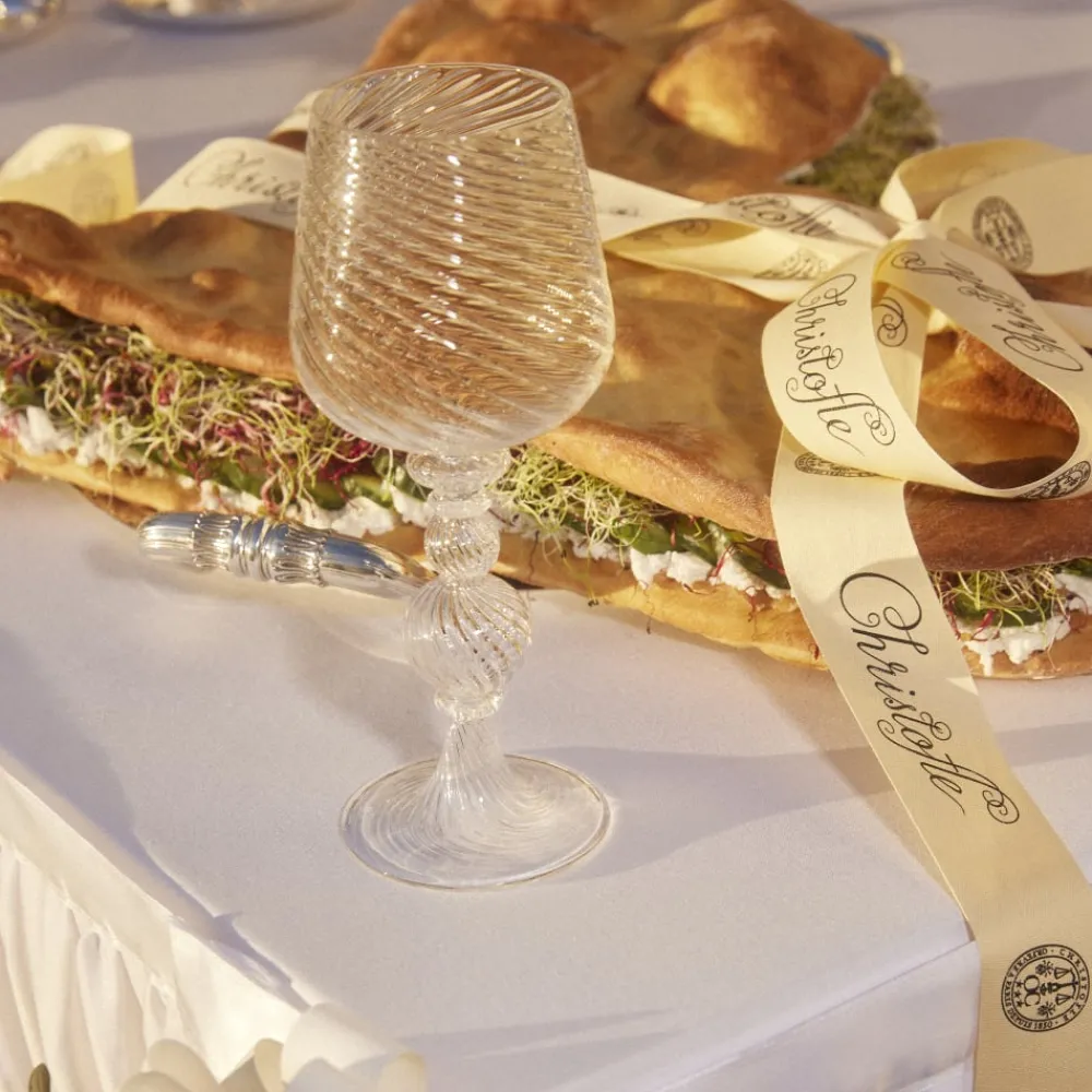 Cadeaux Oenologie|Verres En Cristal*Christofle Lot de 2 verres à vin blanc