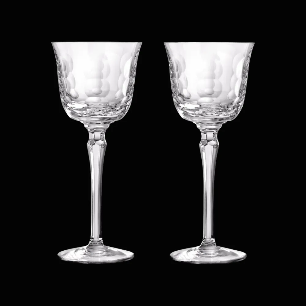 Cadeaux Oenologie|Verres En Cristal*Christofle Lot de 2 verres à vin blanc en cristal