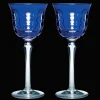 Verres En Cristal|Verres En Cristal*Christofle Lot de 2 verres à vin blanc en cristal - Bleu