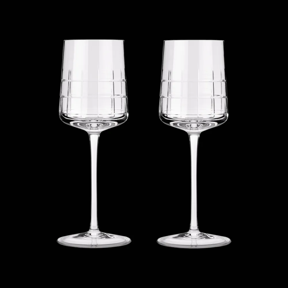 Cadeaux Oenologie|Verres En Cristal*Christofle Lot de 2 Verres à vin blanc en cristal