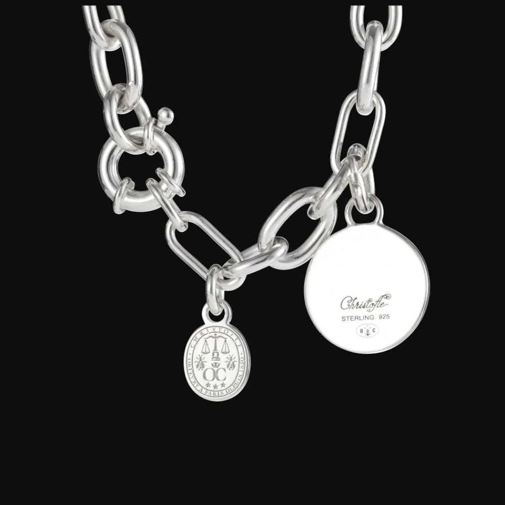 Cadeaux Personnalisables|Cadeaux Pour La Maman*Christofle Médaille en Argent Massif - Ondulations