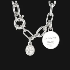 Cadeaux Personnalisables|Cadeaux Pour La Maman*Christofle Médaille en Argent Massif - Ondulations