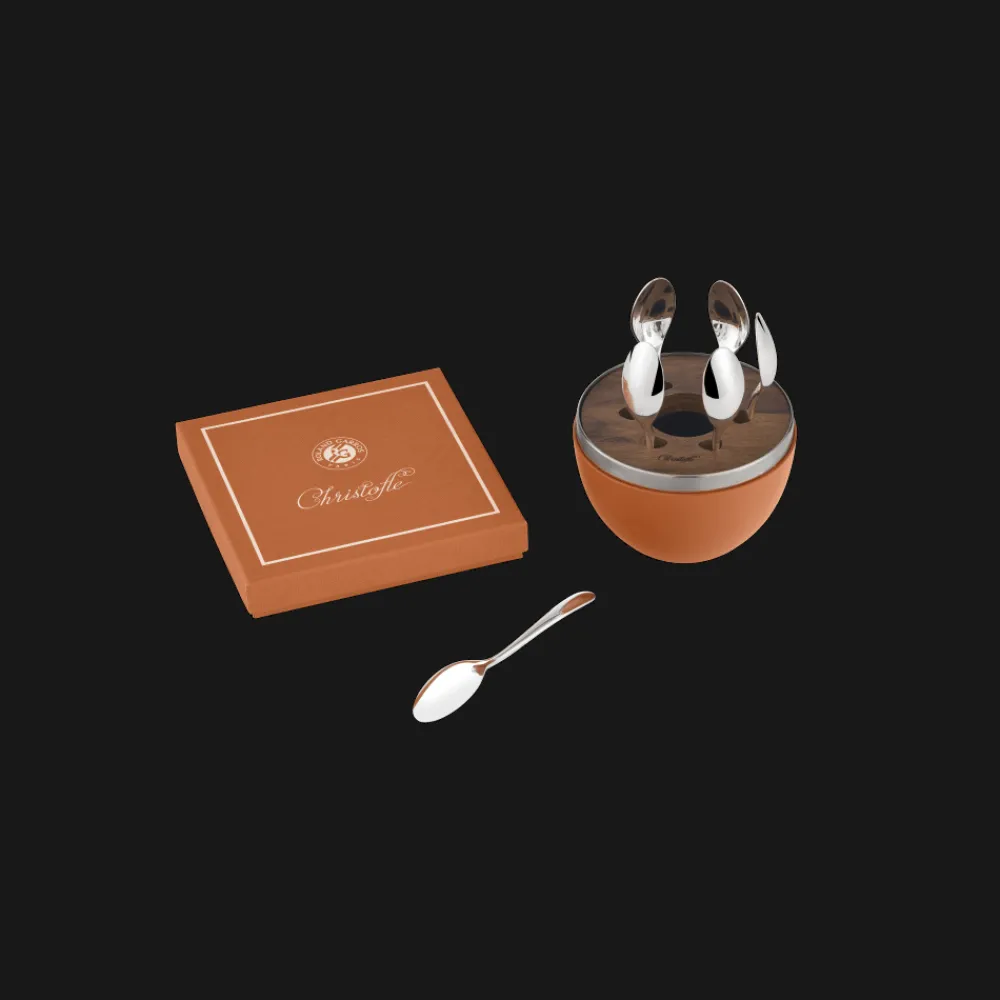 Cadeaux Thé Et Café*Christofle MOOD Coffee - Ensemble 6 cuillères à espresso en métal argenté avec écrin