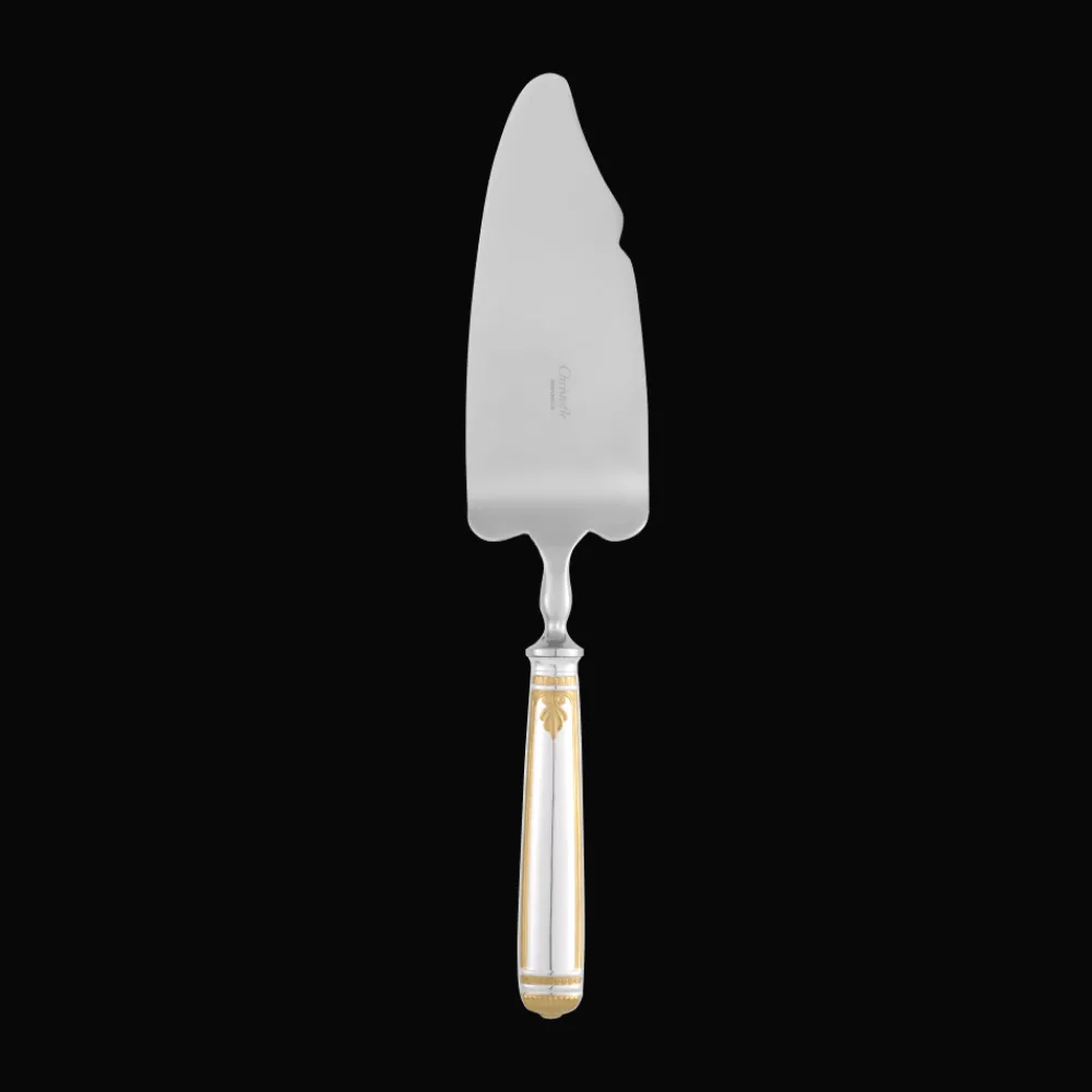 Couverts De Service*Christofle Pelle coupante à gâteaux et glace en métal argenté - dorure partielle