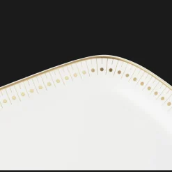 Plats|Assiettes*Christofle Plat à cake 37x16cm en porcelaine finition Or