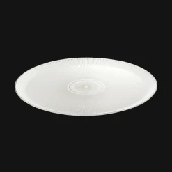 Plats|Assiettes*Christofle Plat à tarte en porcelaine finition Platine