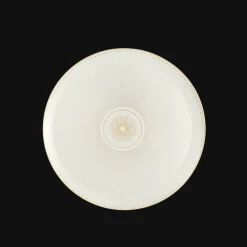 Plats|Assiettes*Christofle Plat à tarte en porcelaine finition Or