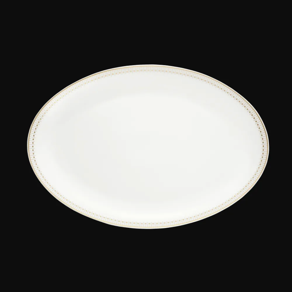 Assiettes*Christofle Plat ovale 38 cm finition Or