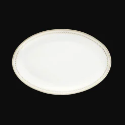 Assiettes*Christofle Plat ovale 28 cm finition Or