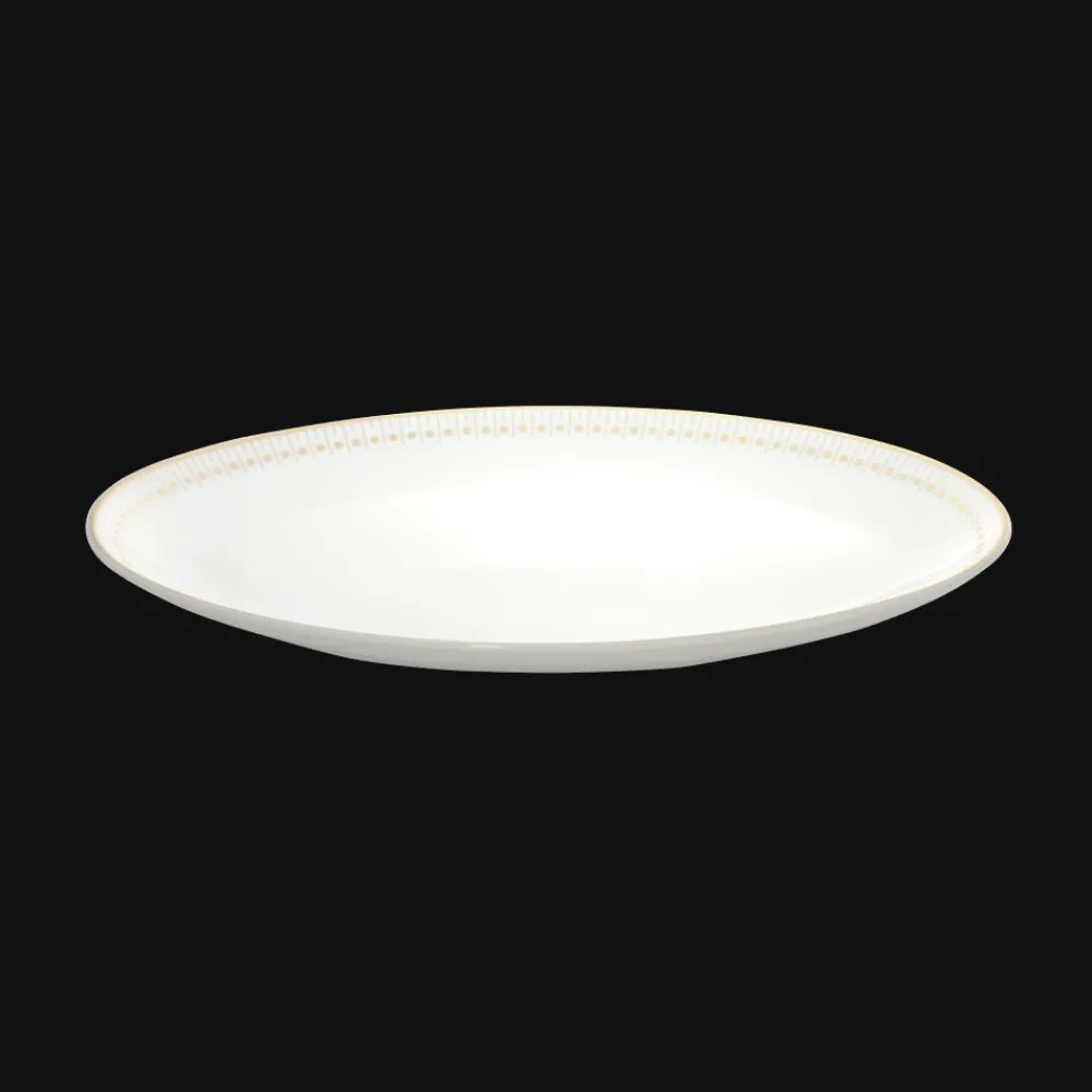 Assiettes*Christofle Plat ovale 28 cm finition Or