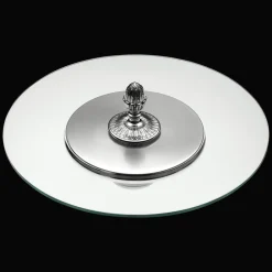 Plateaux Et Vide-Poches*Christofle Plateau à fromage en métal argenté et verre - 35 cm