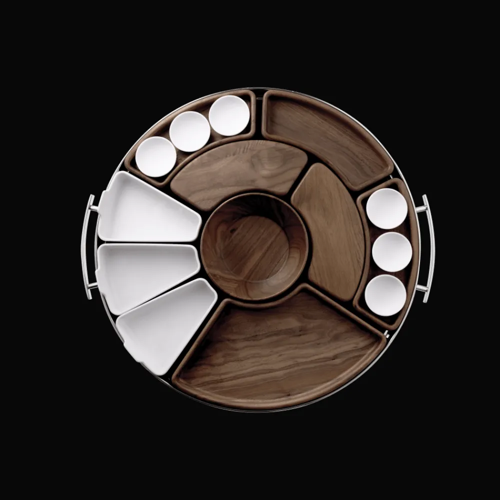 Plateaux De Service|Plateaux De Service*Christofle Plateau Mood Asia en acier
