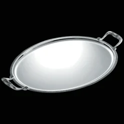 Cadeaux Personnalisables|Plateaux Et Vide-Poches*Christofle Plateau ovale à anses en métal argenté - 53 x 42 cm