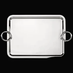 Cadeaux Personnalisables|Plateaux Et Vide-Poches*Christofle Plateau rectangulaire à anses en métal argenté - 43 x 31 cm
