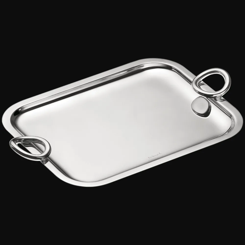 Cadeaux Personnalisables|Plateaux Et Vide-Poches*Christofle Plateau rectangulaire à anses en métal argenté - 26 x 20 cm