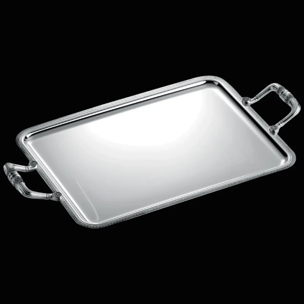 Cadeaux Personnalisables|Plateaux Et Vide-Poches*Christofle Plateau rectangulaire à anses en métal argenté - 43 x 31 cm