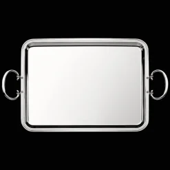 Cadeaux Personnalisables|Plateaux Et Vide-Poches*Christofle Plateau rectangulaire à anses en métal argenté - 43 x 31 cm