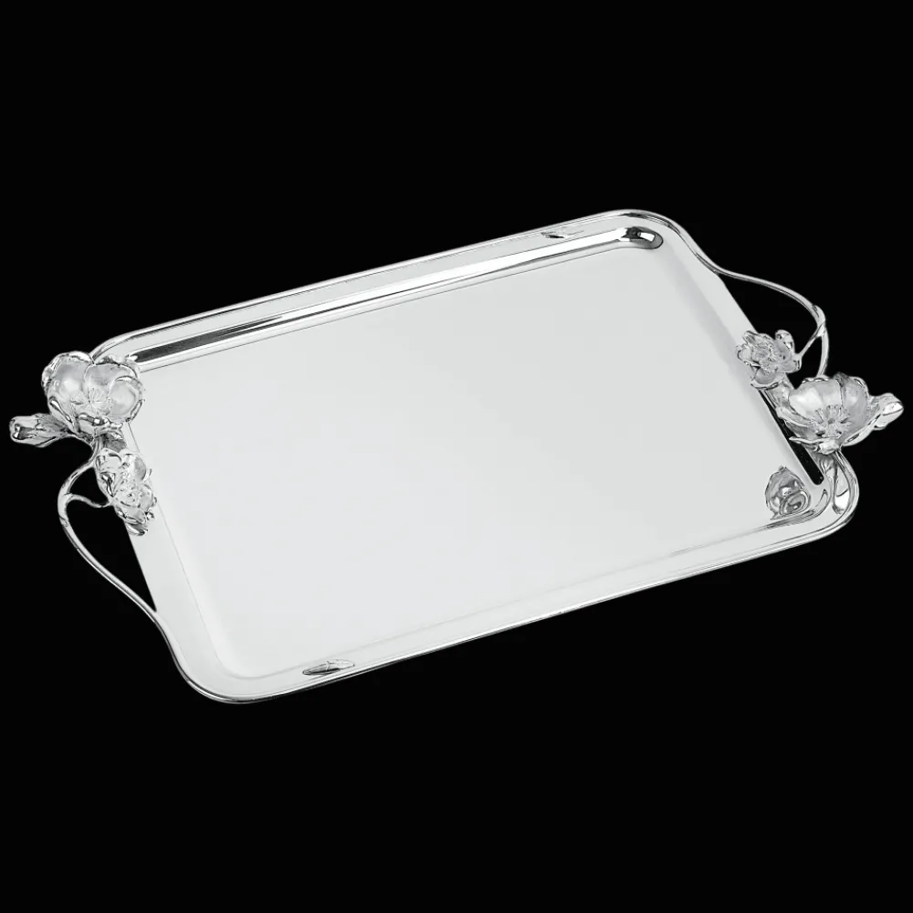 Plateaux Et Vide-Poches|Plateaux De Service*Christofle Plateau rectangulaire à anses en métal argenté - 43 x 31 cm