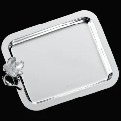 Plateaux Et Vide-Poches|Plateaux De Service*Christofle Plateau rectangulaire en métal argenté - 20 x 16 cm
