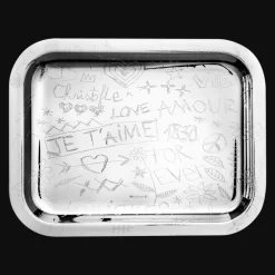 Plateaux Et Vide-Poches|Plateaux De Service*Christofle Plateau rectangulaire en métal argenté - 26 x 20 cm