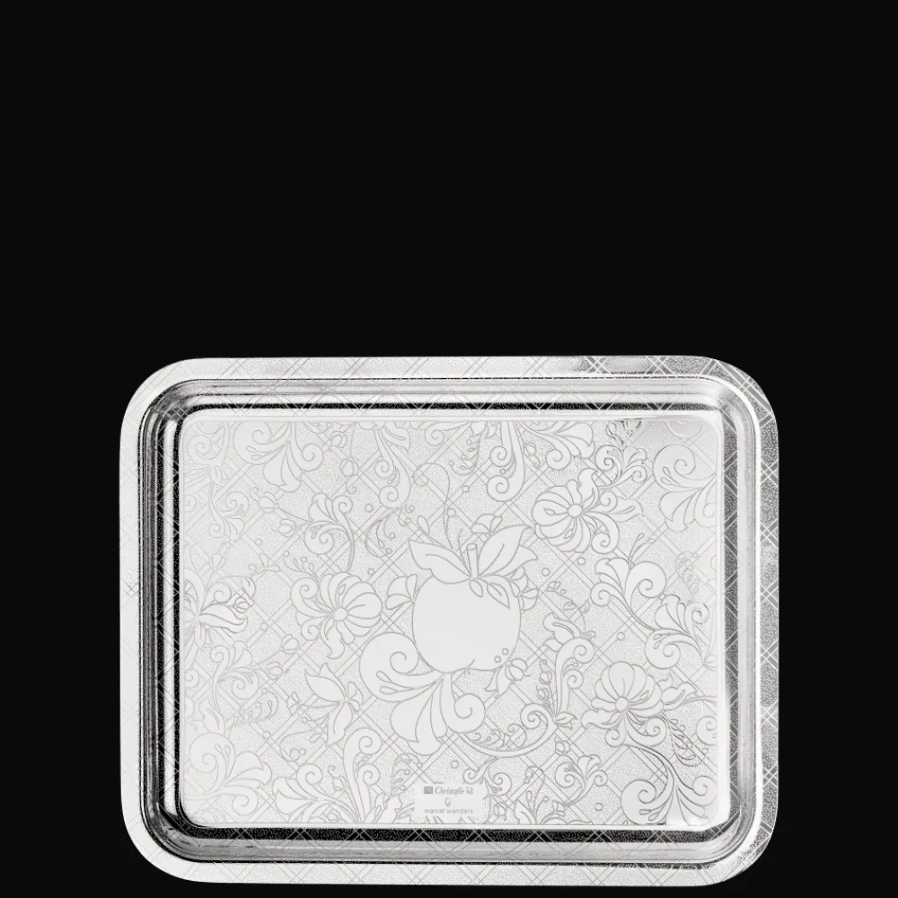 Plateaux De Service|Plateaux De Service*Christofle Plateau rectangulaire en métal argenté - 20 x 16 cm