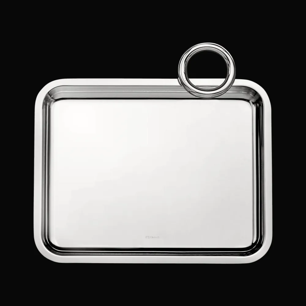 Cadeaux Personnalisables|Plateaux Et Vide-Poches*Christofle Plateau rectangulaire en métal argenté - 20 x 16 cm