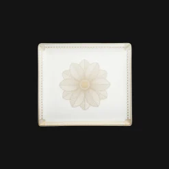 Plateaux De Service*Christofle Plateau rectangulaire 22x20 cm en porcelaine finition Or