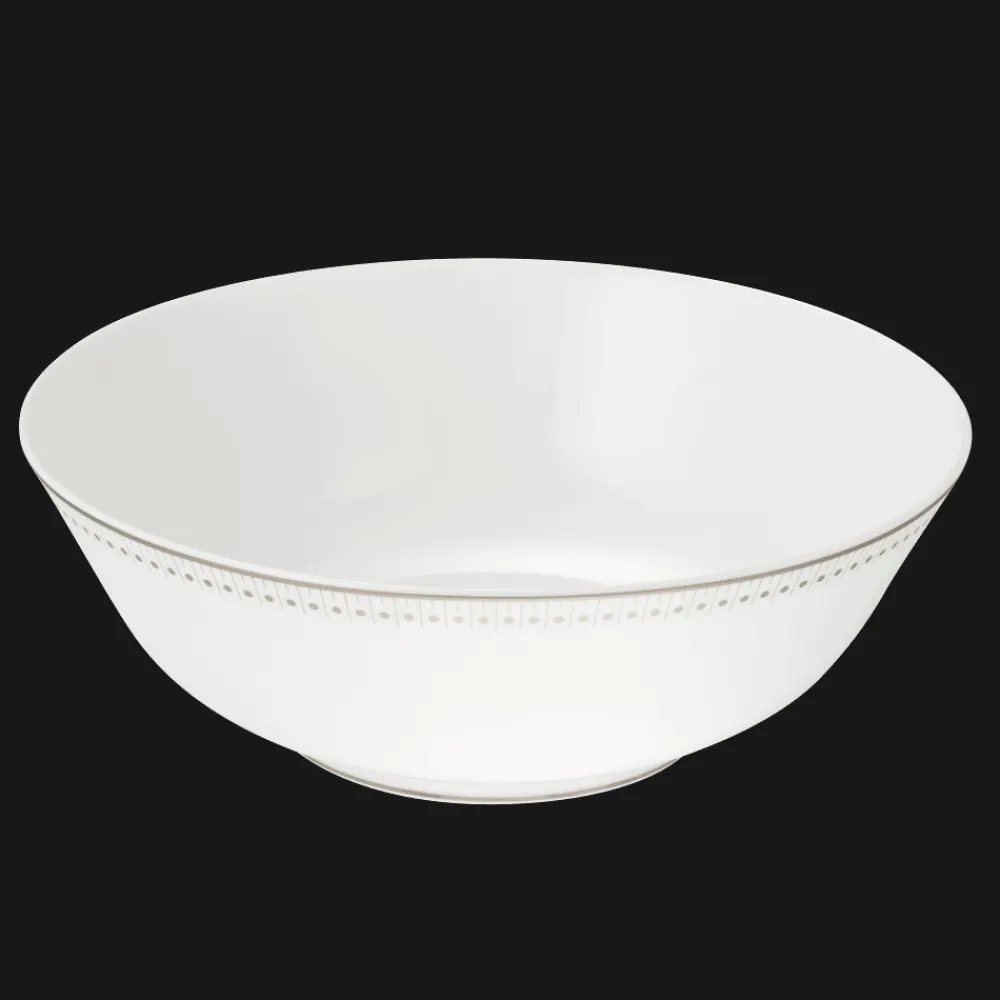 Tasses Et Bols|Plats*Christofle Saladier en porcelaine finition Platine