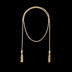 Colliers Et Pendentifs Femme*Christofle Sautoir à Nouer en argent massif Doré 18 carats