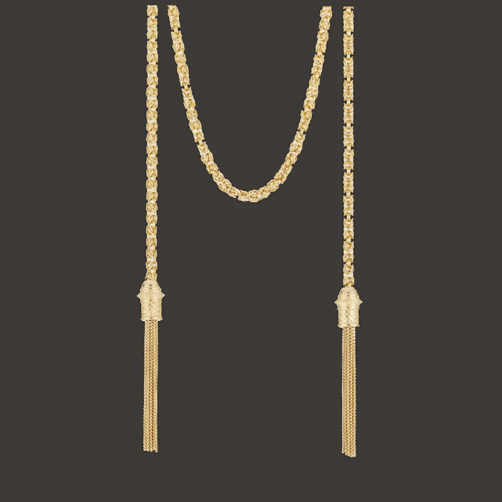 Colliers Et Pendentifs Femme*Christofle Sautoir à Nouer en argent massif Doré 18 carats