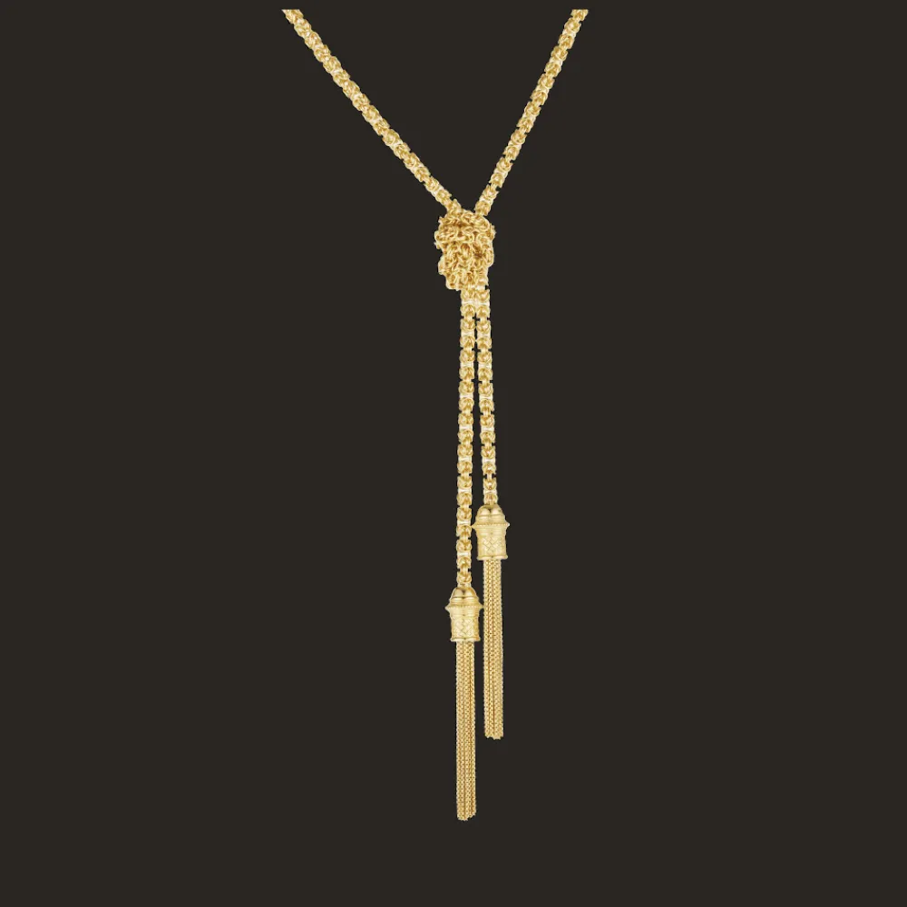 Colliers Et Pendentifs Femme*Christofle Sautoir à Nouer en argent massif Doré 18 carats