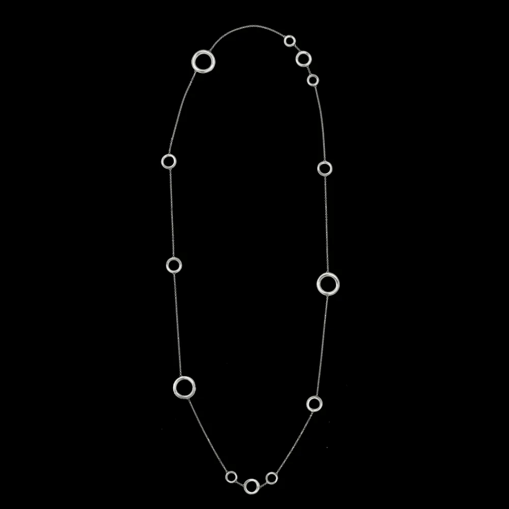 Colliers Et Pendentifs Femme*Christofle Sautoir multi-anneaux en argent massif