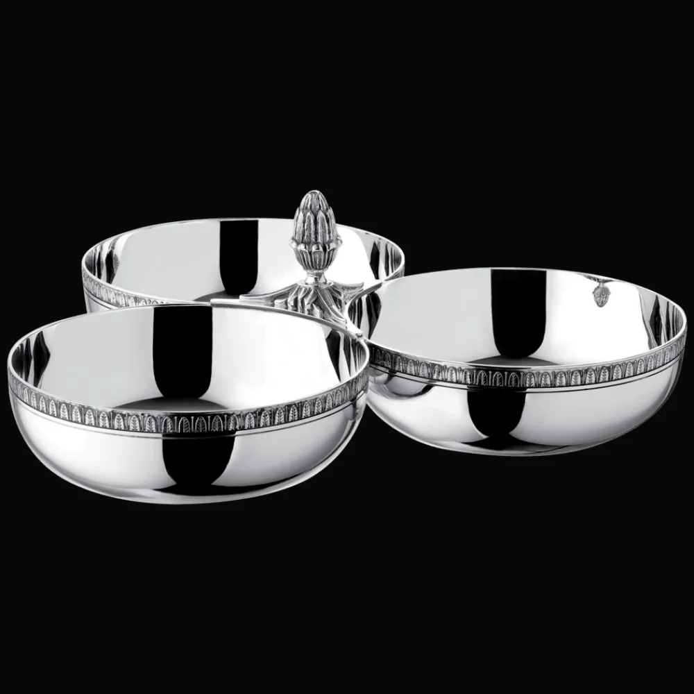 Accessoires Apéritif*Christofle Service 3 coupelles en métal argenté