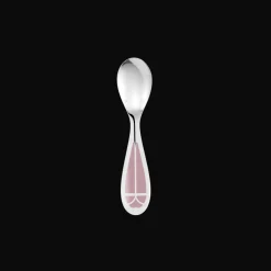 Cadeaux Personnalisables|Cadeaux Enfants*Christofle Set cuillère et fourchette naissance en métal argenté - Rose Quartz