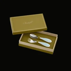 Cadeaux Personnalisables|Cadeaux Enfants*Christofle Set cuillère et fourchette naissance en métal argenté - Ice Blue