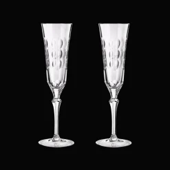 Verres En Cristal|Verres En Cristal*Christofle Set de 2 flutes à champagne en cristal